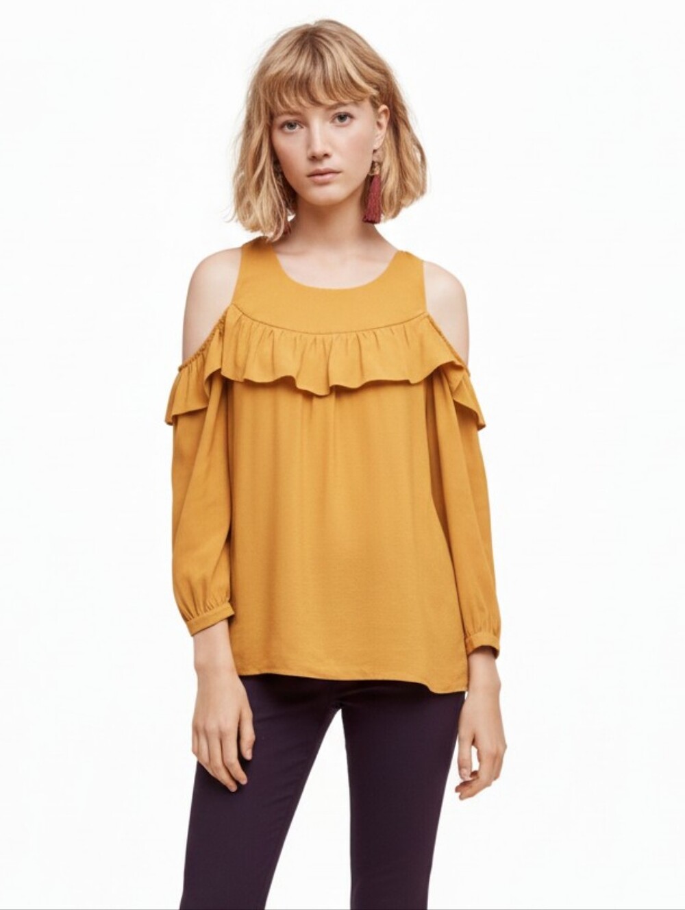Anthropologie Maeve Boho Ruffle Shirt